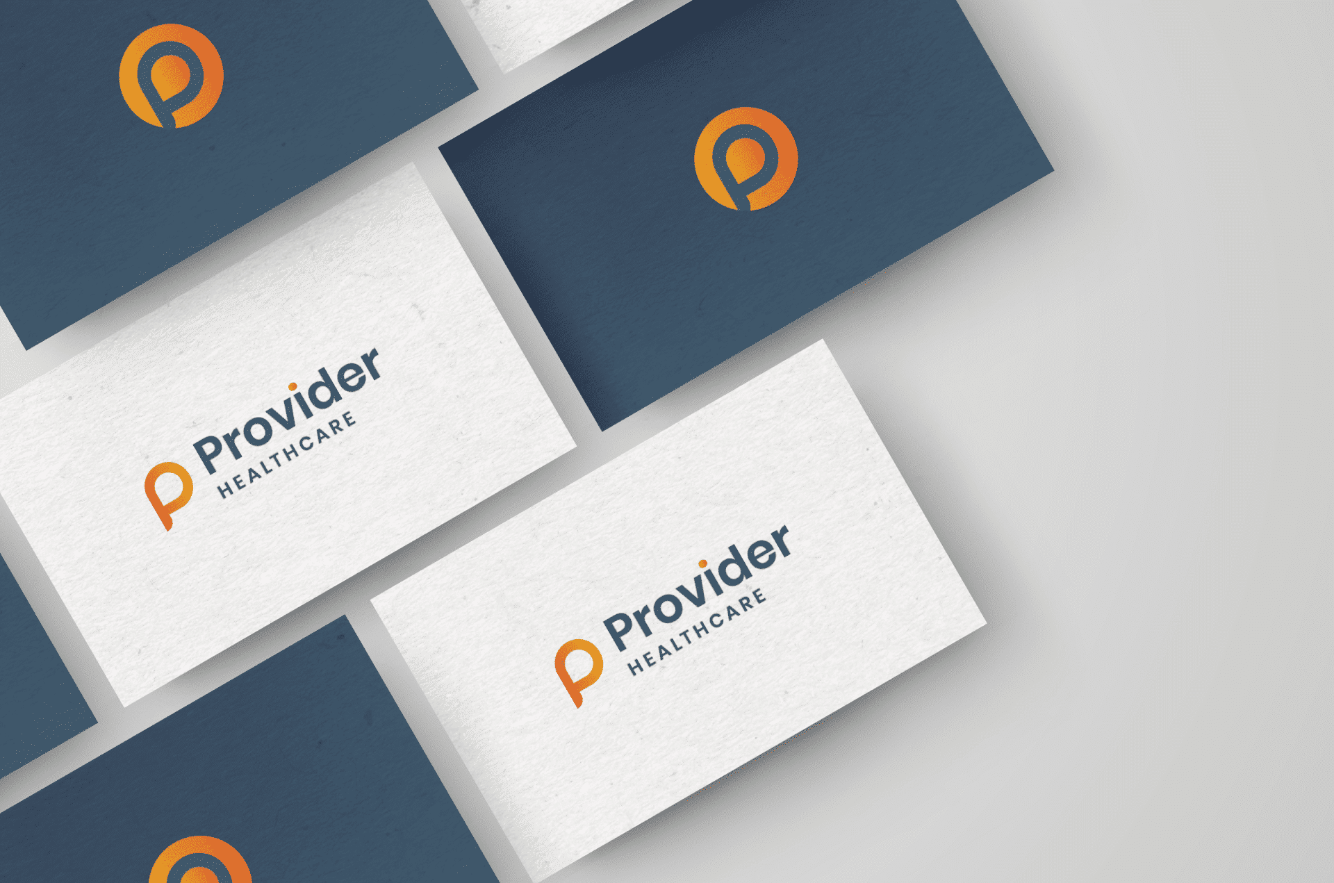 Provider Healthcare logo design as business cards by Anchor & Alpine