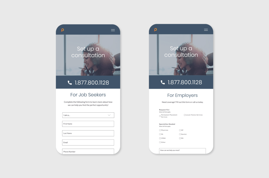 Provider Healthcare mobile design by Anchor & Alpine examples