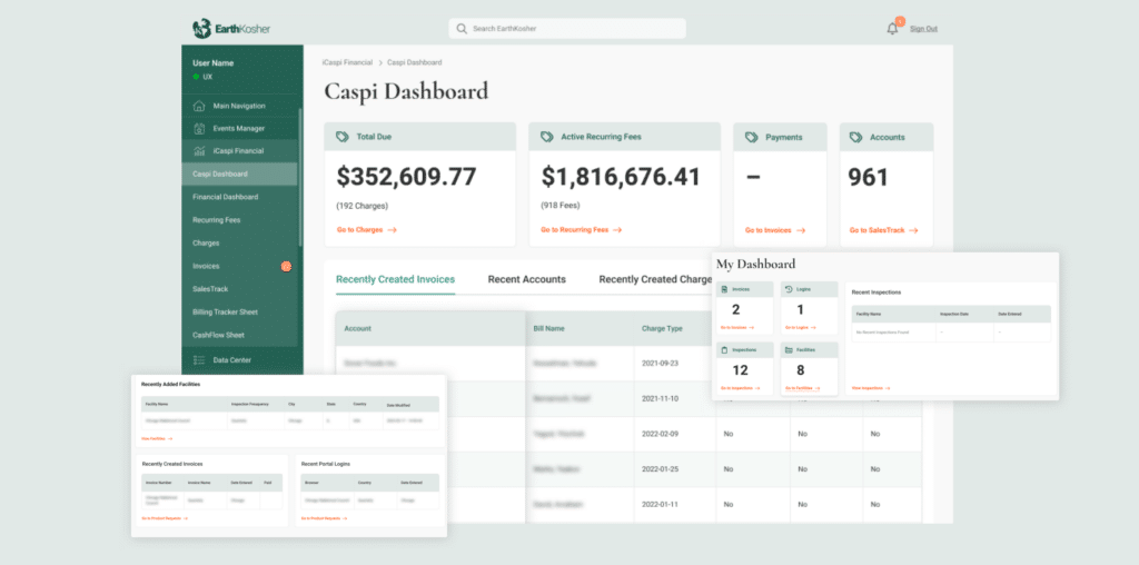 Well-designed forms and graphs showcasing clean, accessible and thoughtful UX work.