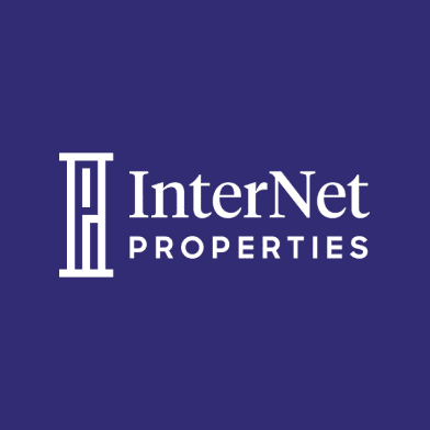 Internet Properties log on dark blue background.